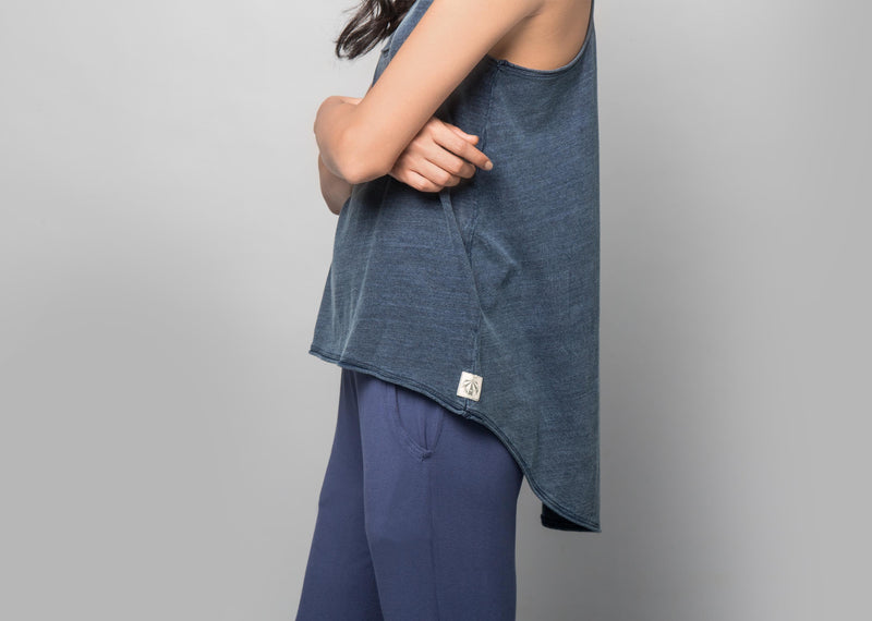 Ukiyo Racerback Tank - Blue