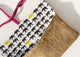 Raffia Flap Clutch - Fuchsia