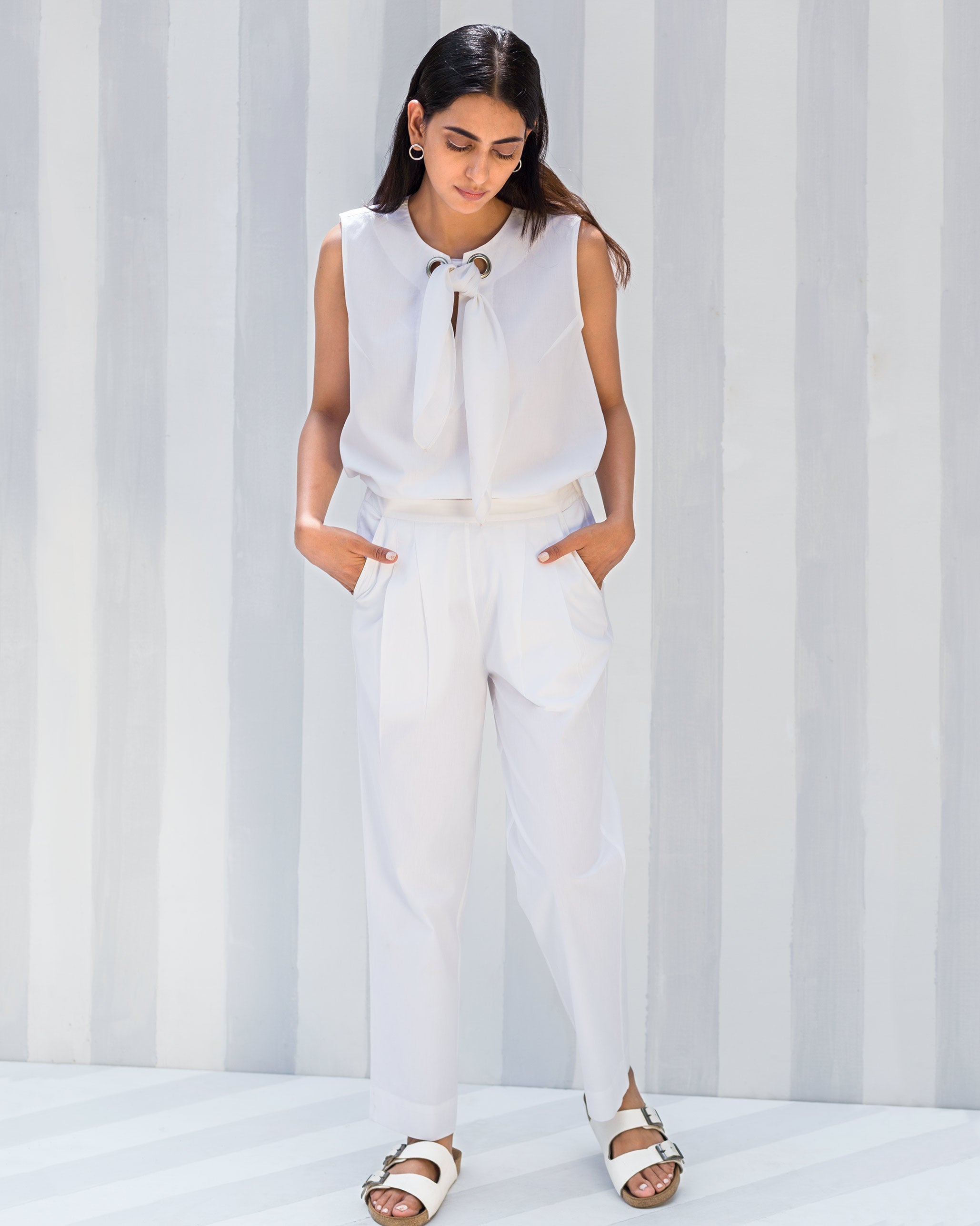 Cigarette Pants - White