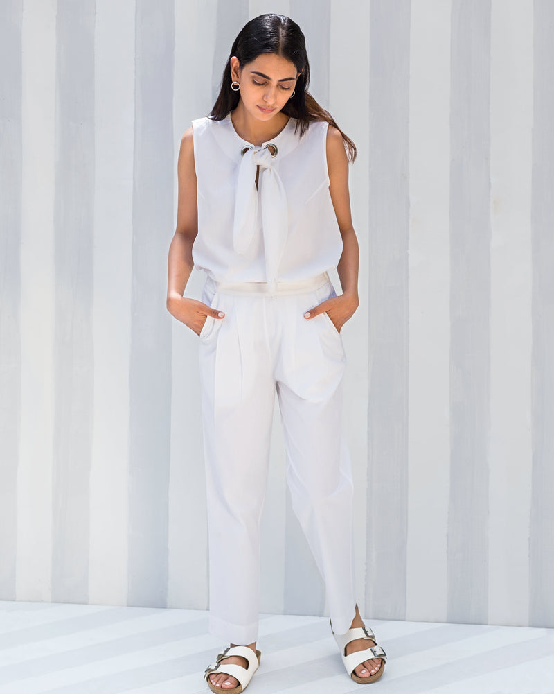 Cigarette Pants - White
