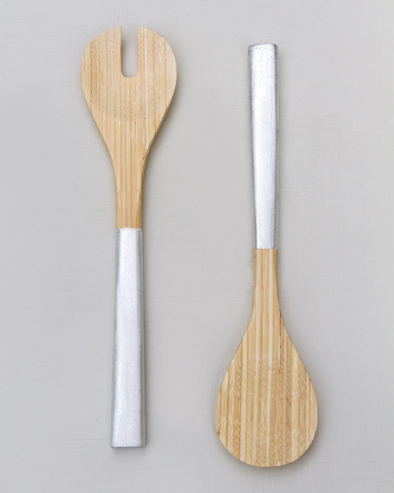 Bamboo Spoons (Set of 2) - Silver