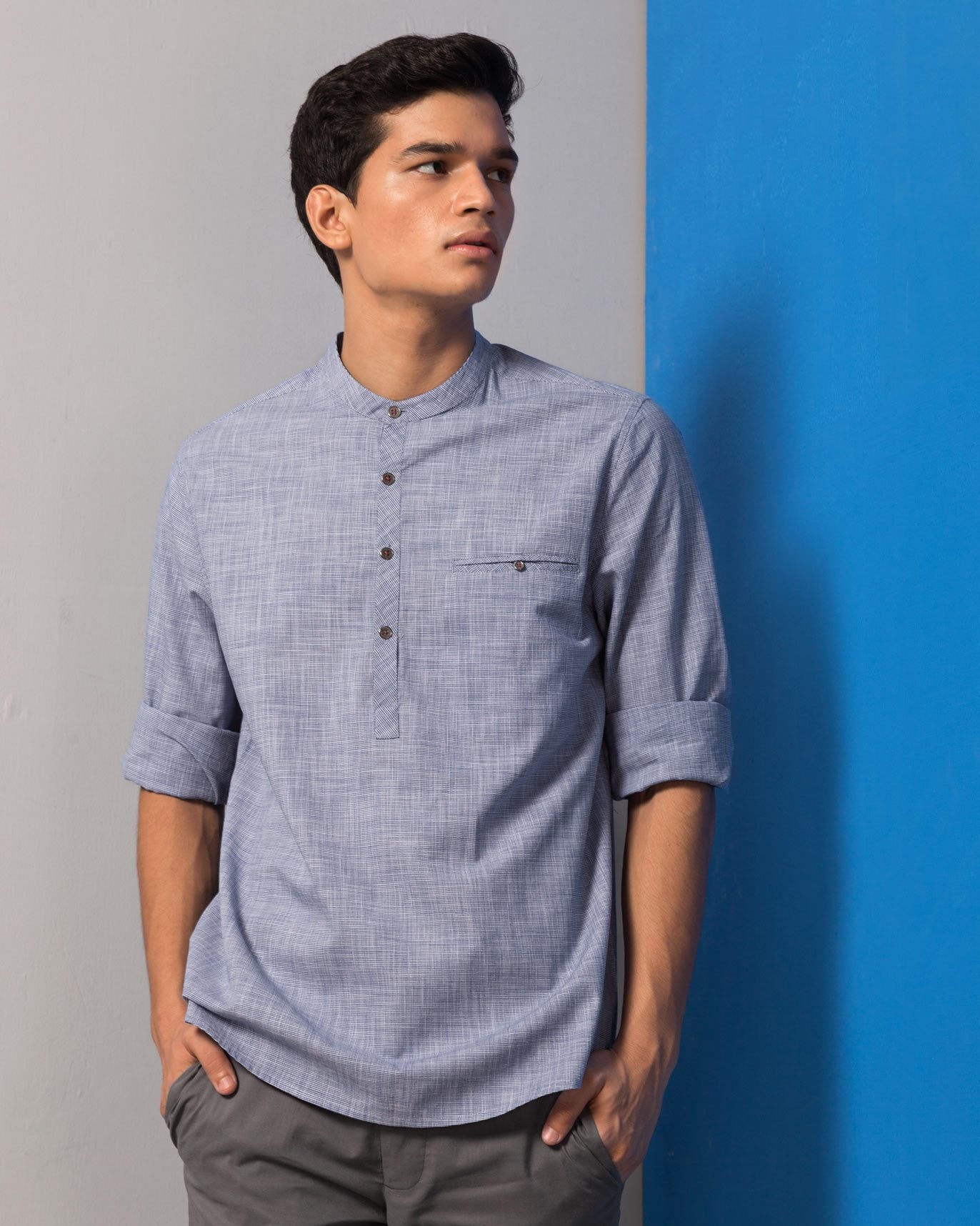 Pondicherry Check Shirt - Blue