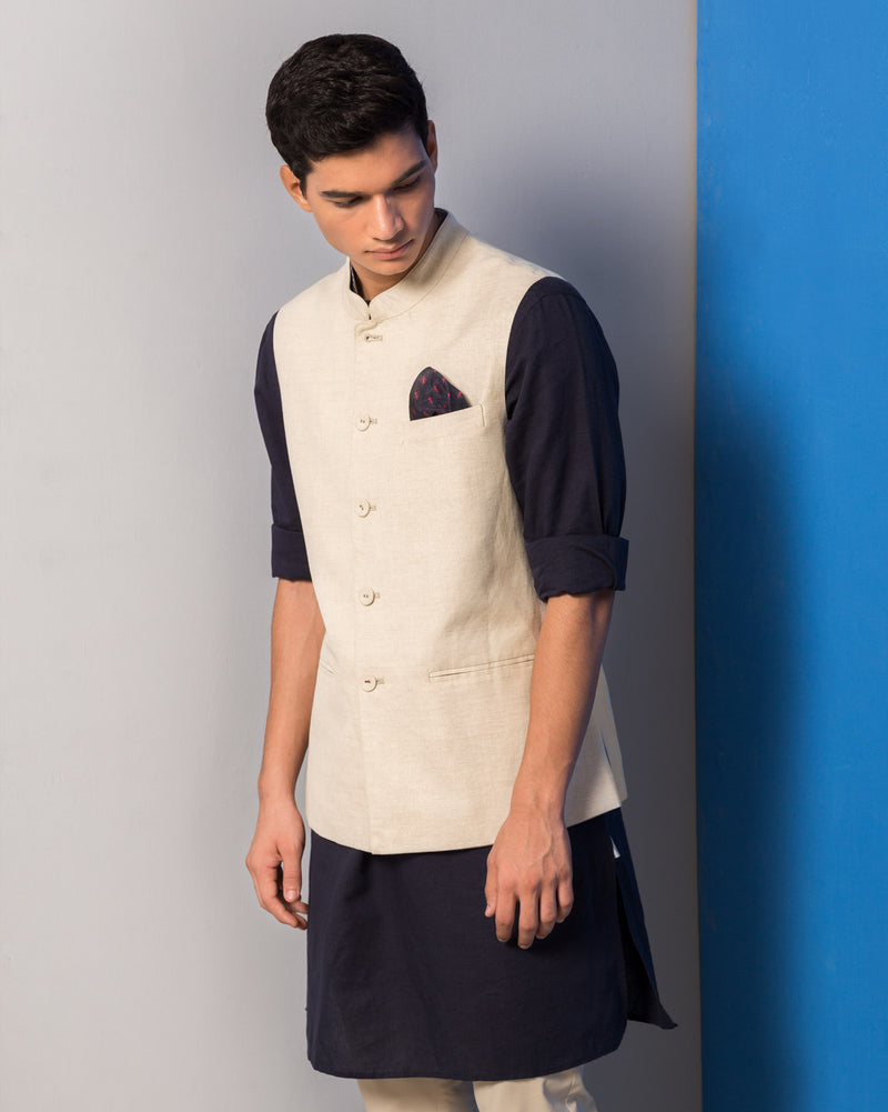 Nehru Jacket - Beige