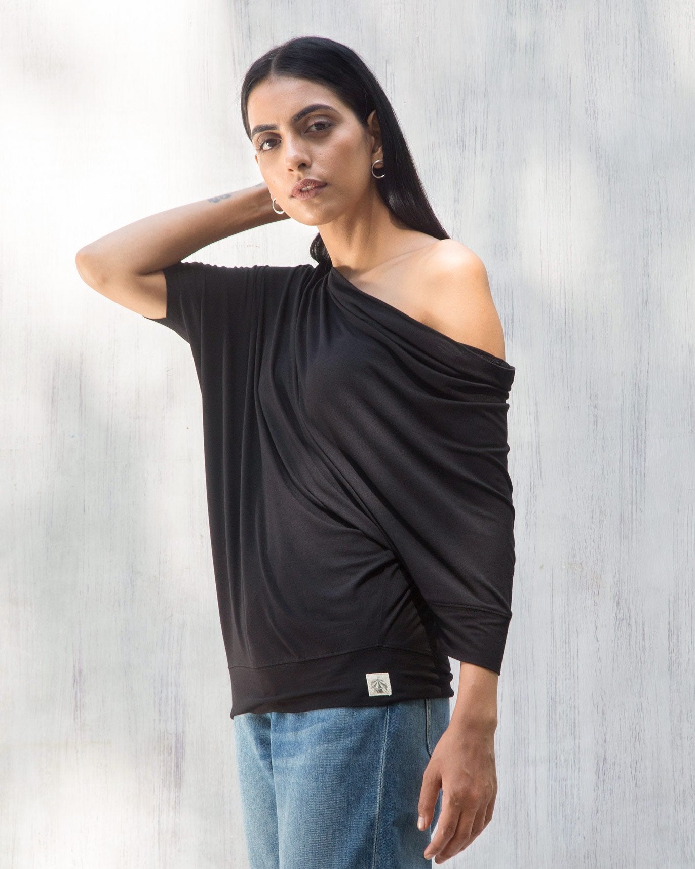 Ukiyo Off Shoulder Top - Black