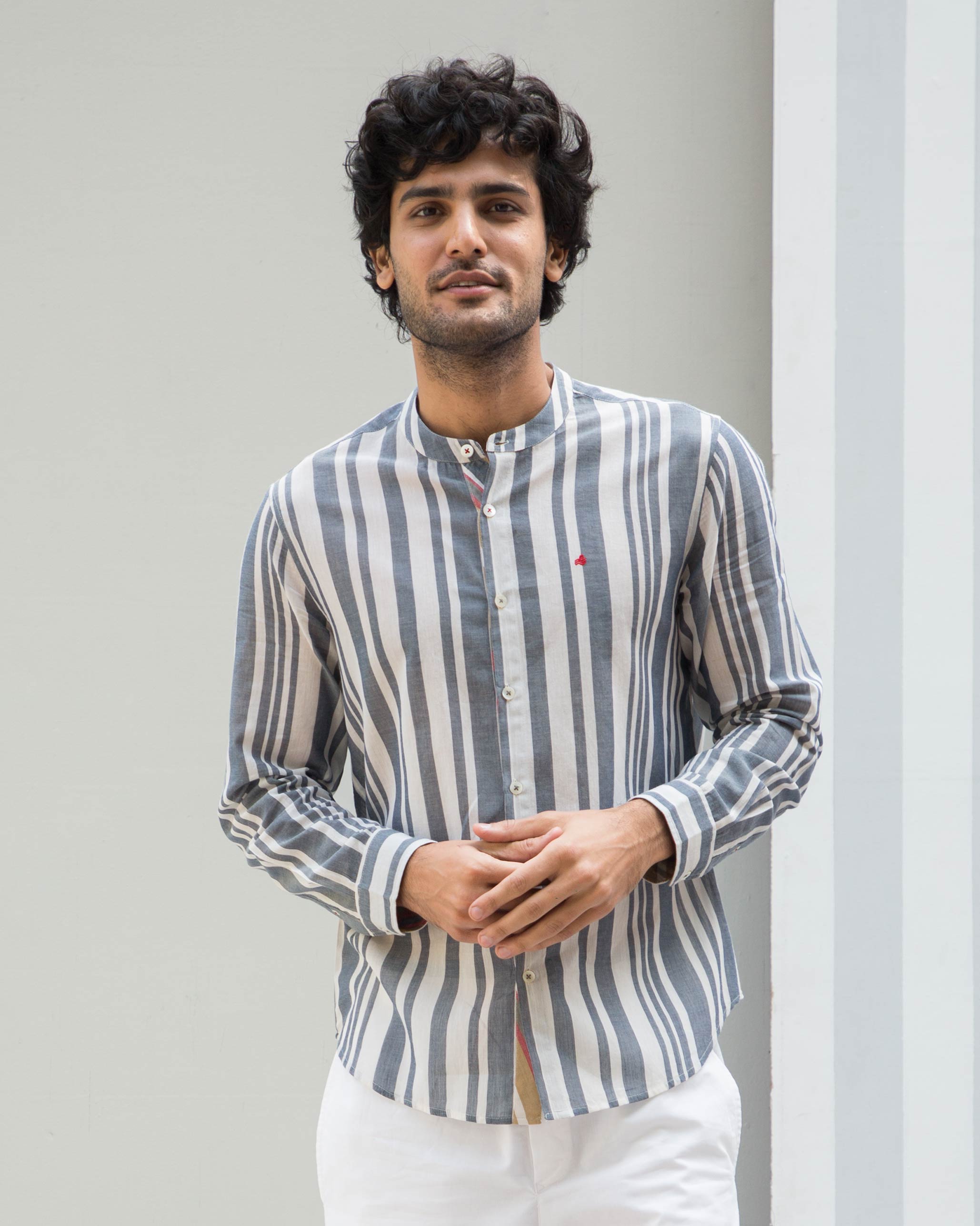 Nawab Stripe Shirt - Blue