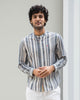 Nawab Stripe Shirt - Blue