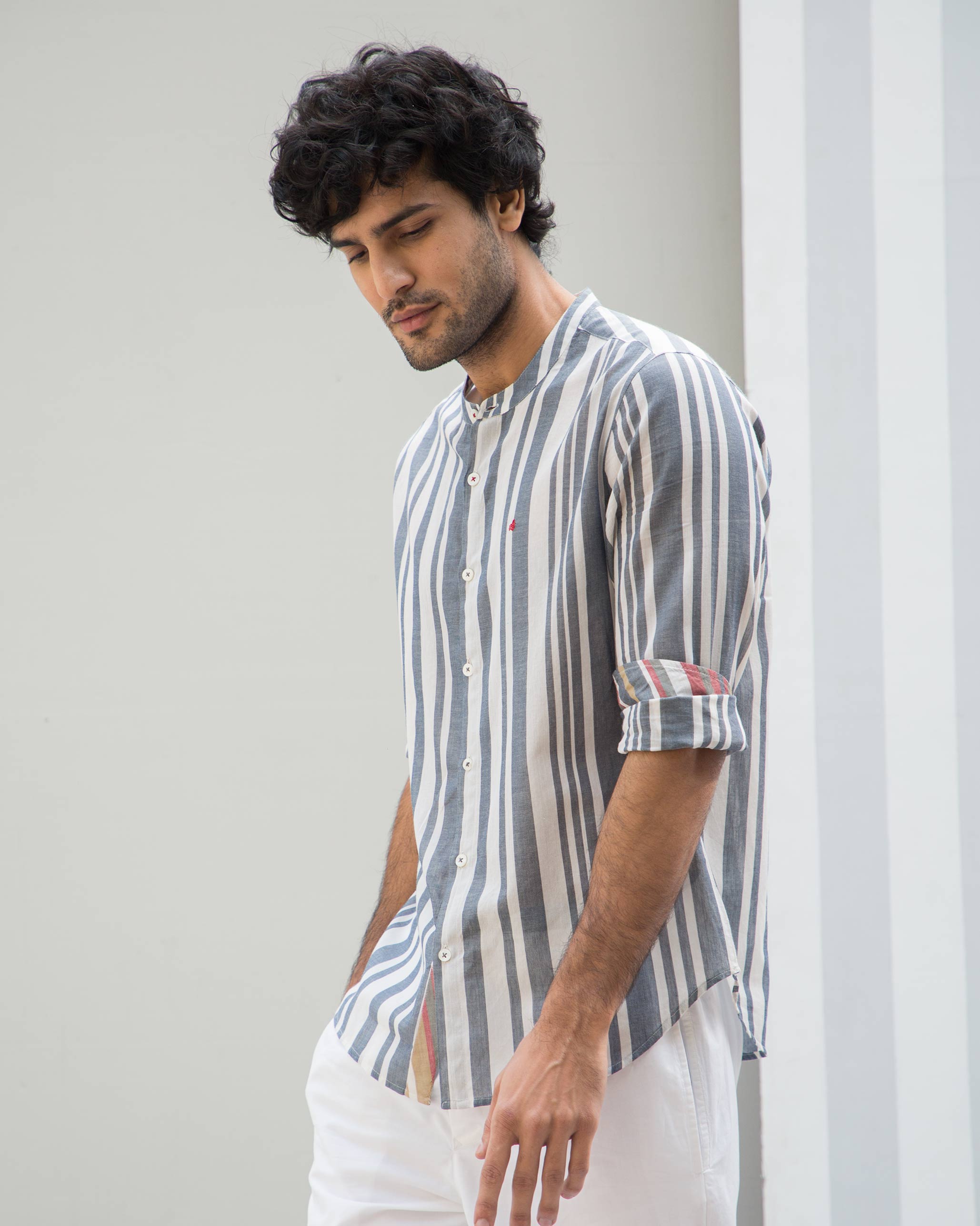 Nawab Stripe Shirt - Blue