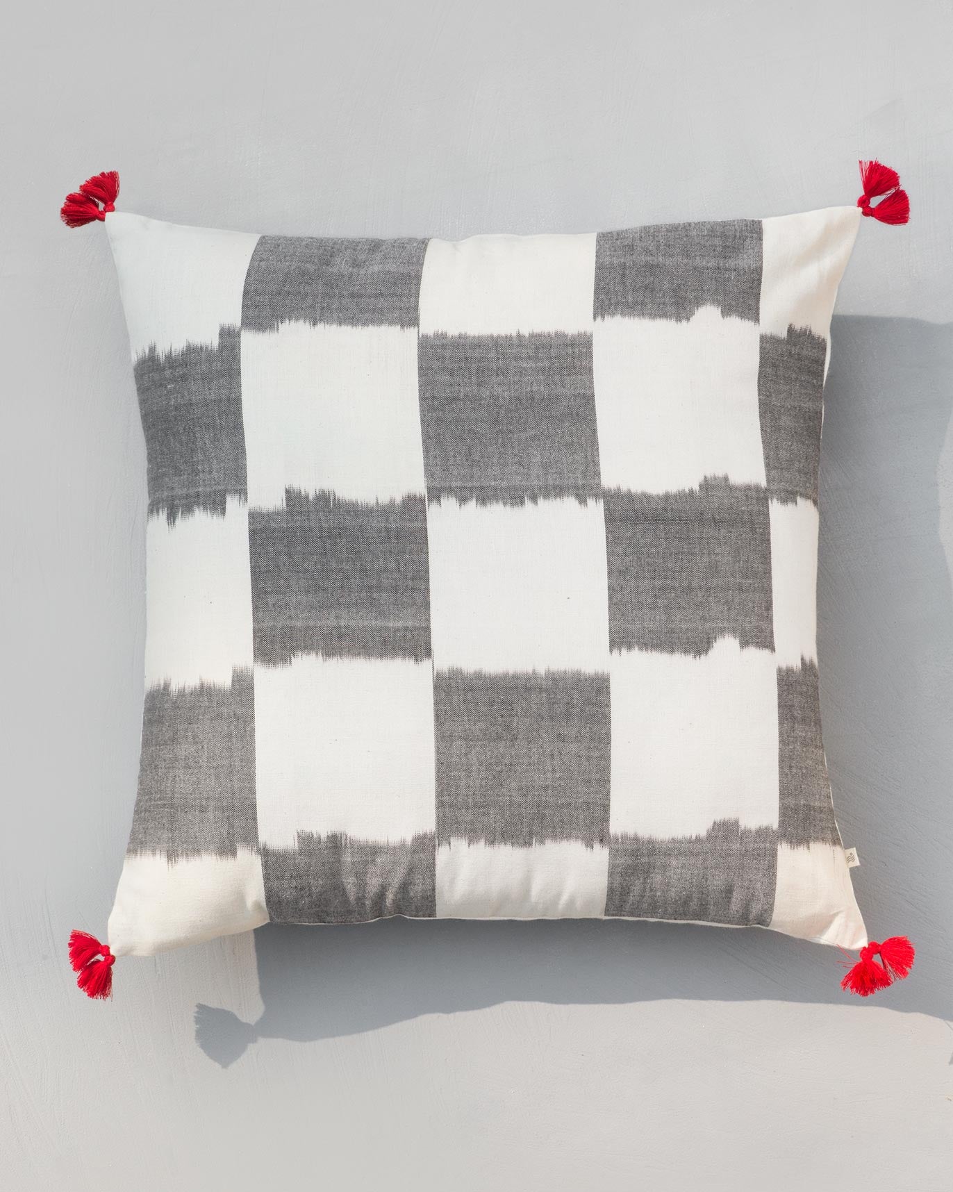 Square Ikat Cushion Cover - Brown