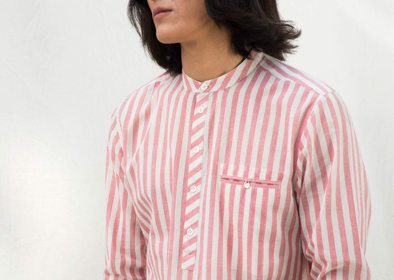 Pondicherry Stripe Shirt - Pink