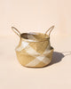 Seagrass Belly Basket - White & Natural