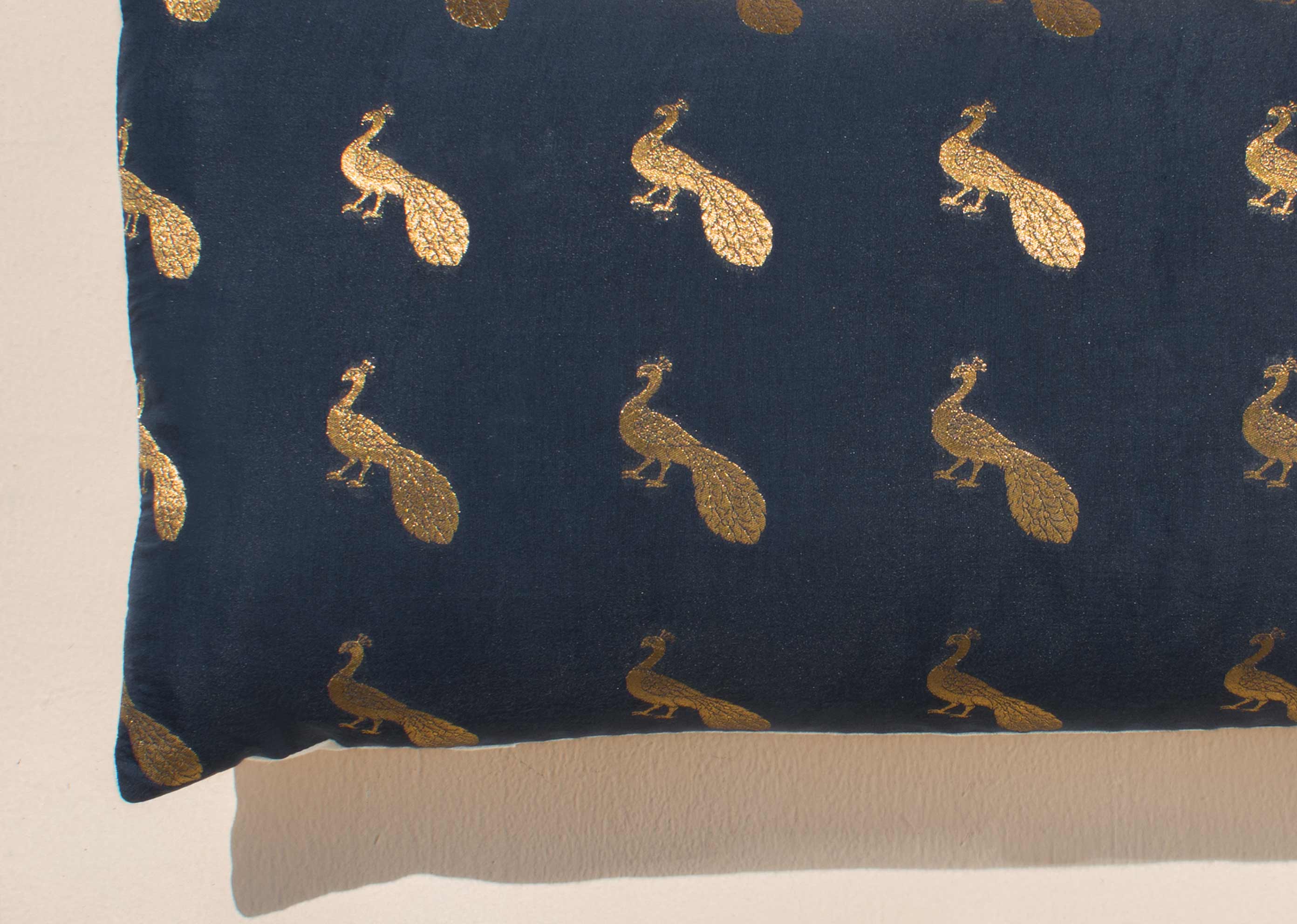 Peacock Lumbar Cushion Cover