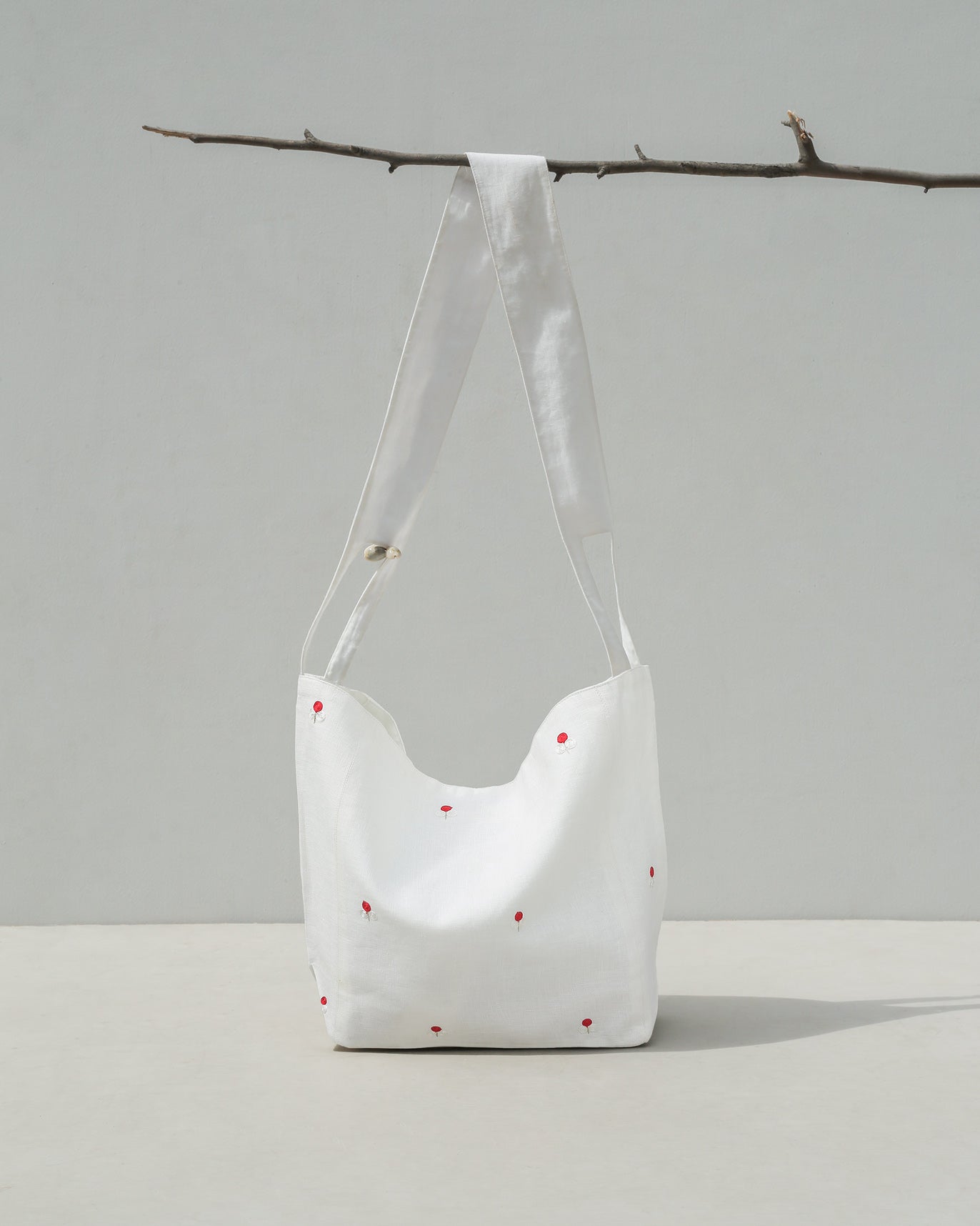Moonshine Bag - Ivory & Red