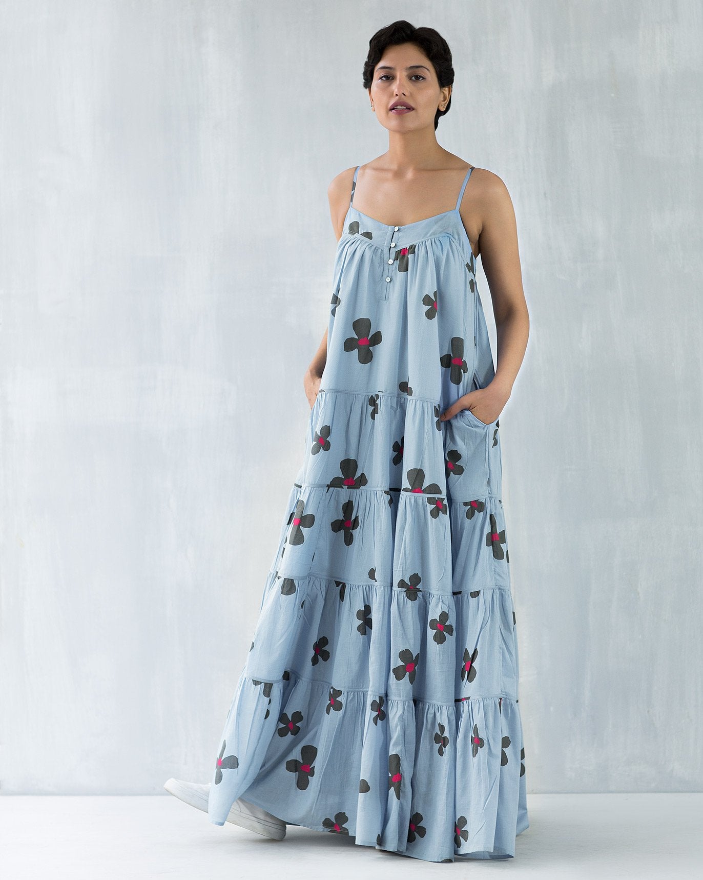 Strappy Foral Maxi Dress