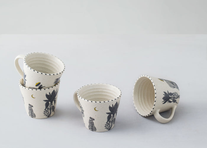 The four mugs together