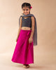 Little Strappy Top & Skirt Set With Dupatta (Set of 3)
