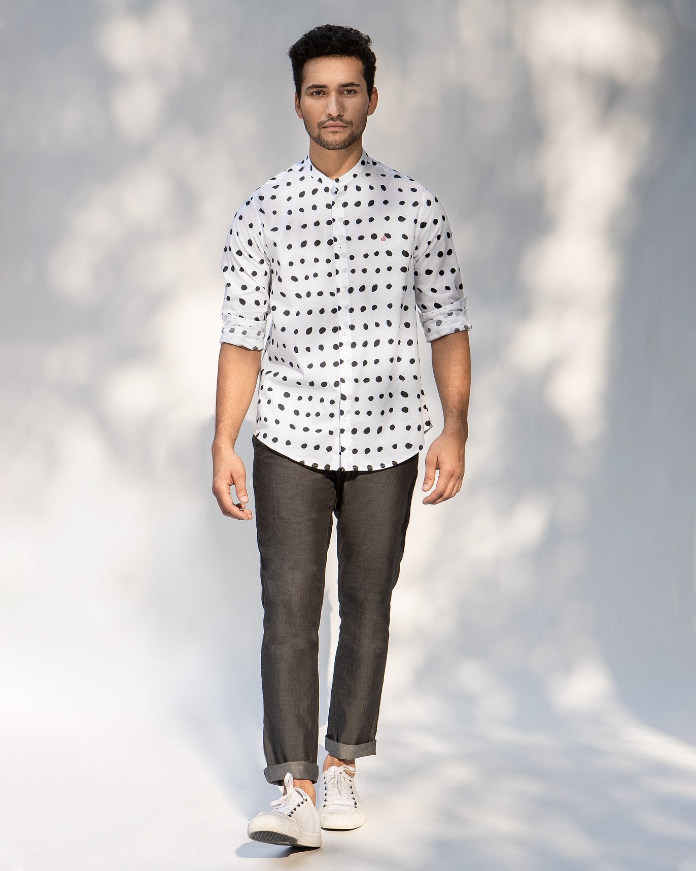 Nawab Shirt - White & Black
