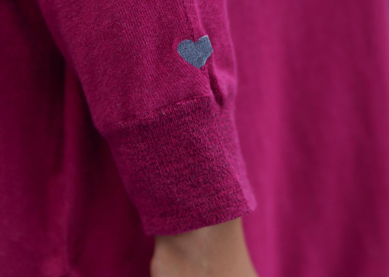 Victoria Boatneck Pullover - Berry