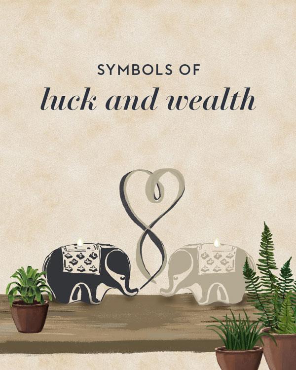 Symbols of luck & wealth