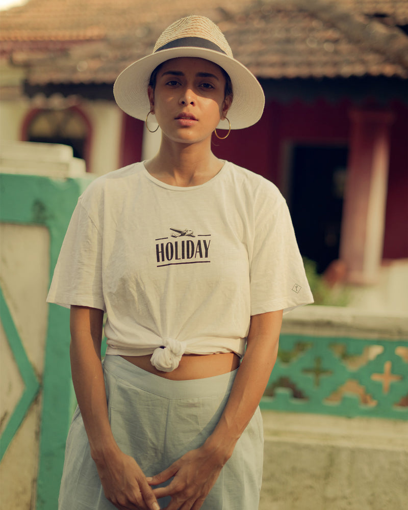 On Holiday T-Shirt - White