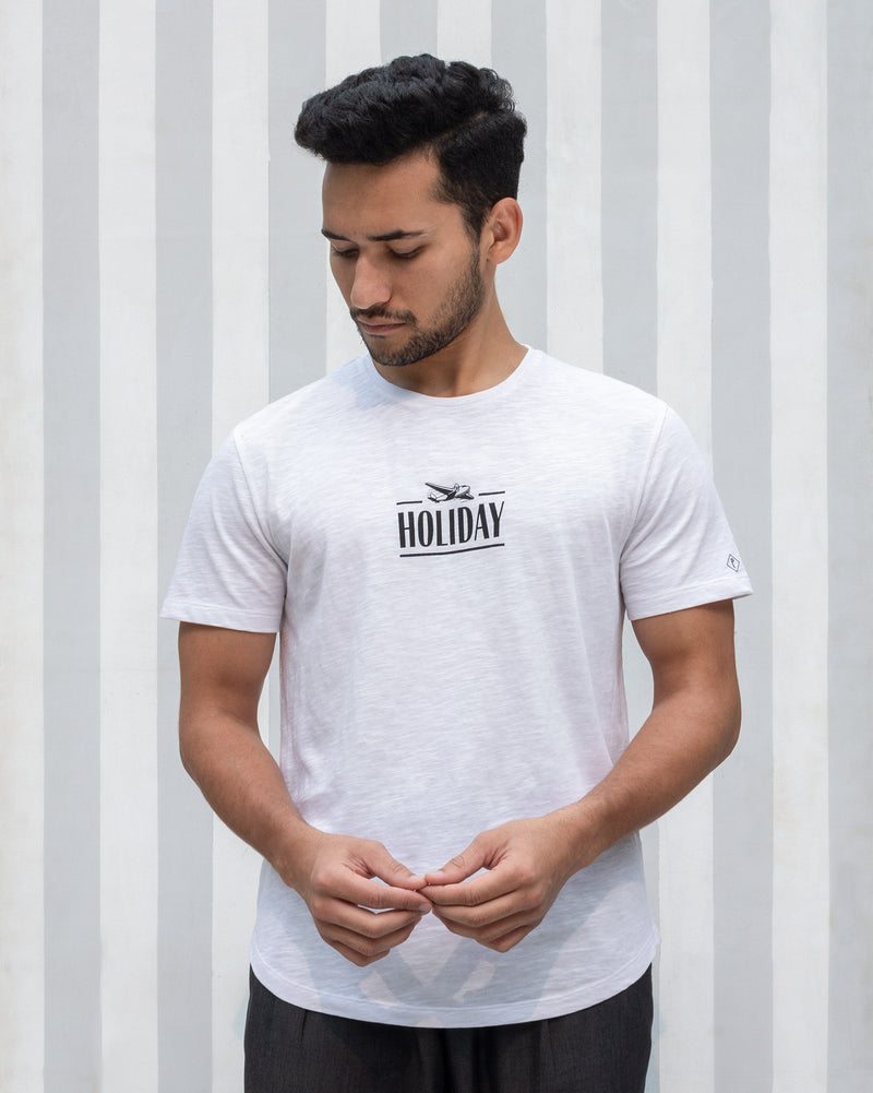 On Holiday T-Shirt - White