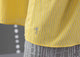 V-Neck Kaftan - Yellow & Grey Stripes