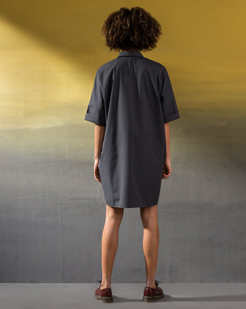 Odyssey Shirt Dress - Charcoal