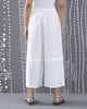 Knee Pleat Pants - White