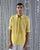 Bias Placket Stripe Shirt - Yellow & Grey