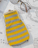 Hana Spectacle Case - Yellow & Grey Stripe