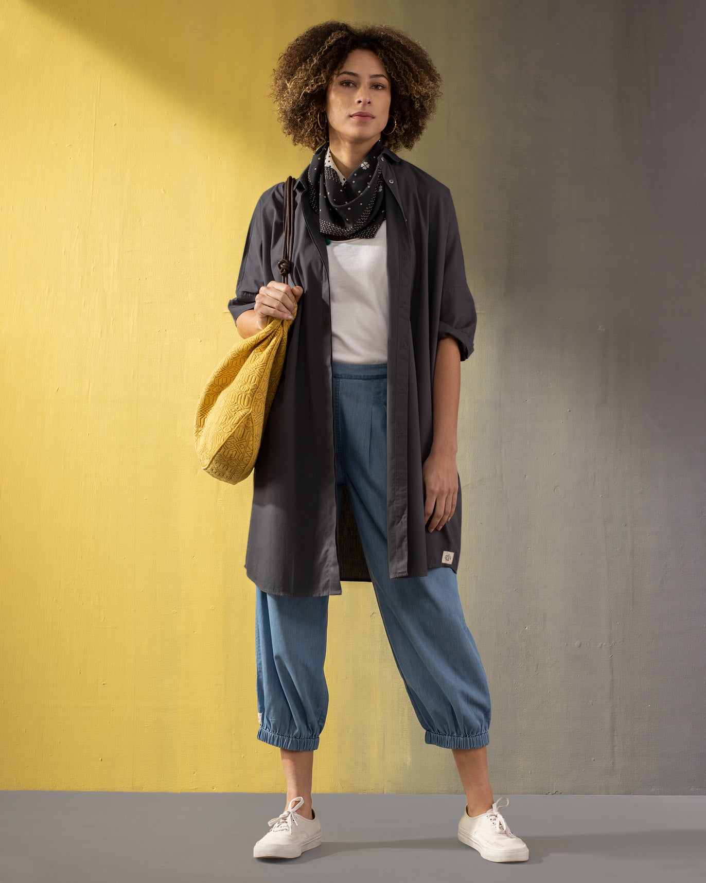 Odyssey Shirt Dress - Charcoal