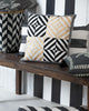 Tessera Cushion Cover - Black & Gold