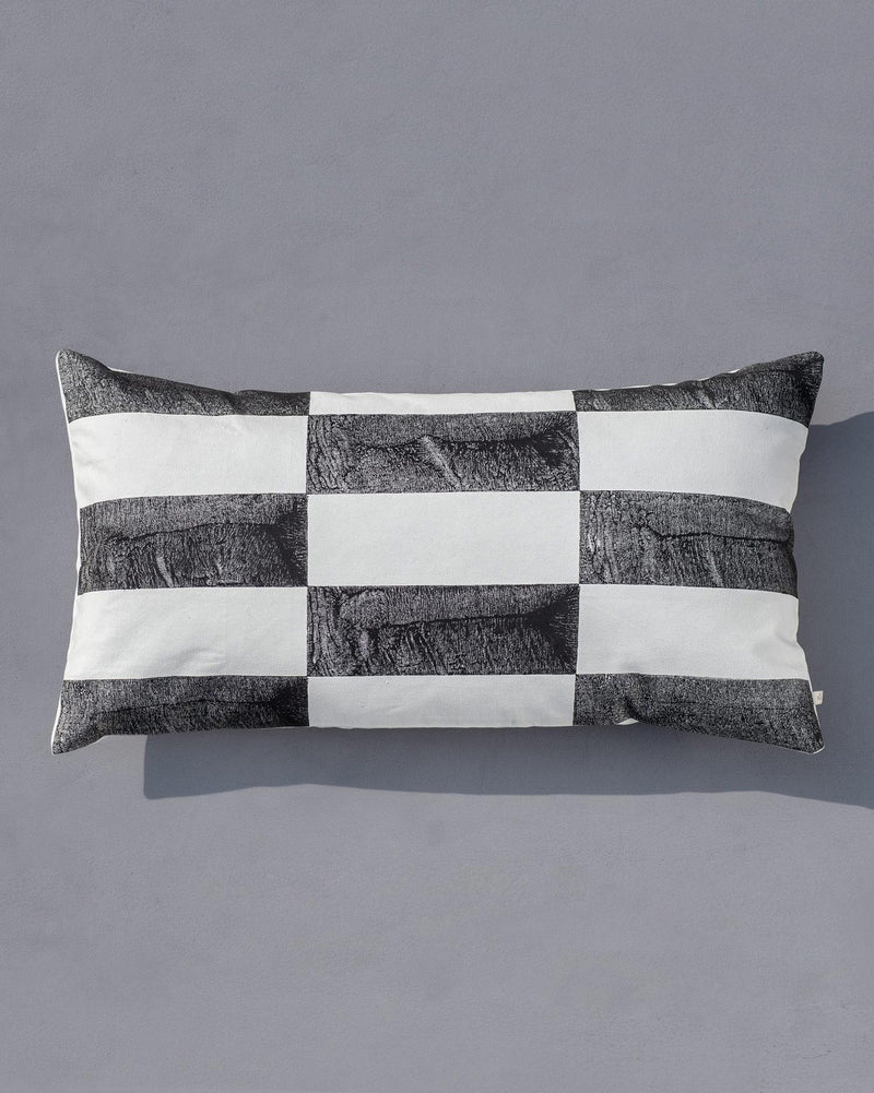 Stone Town Lumbar Pillow Cover - Black & White