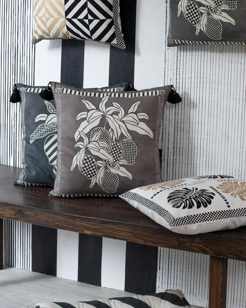 Aam Cushion Cover - Charcoal