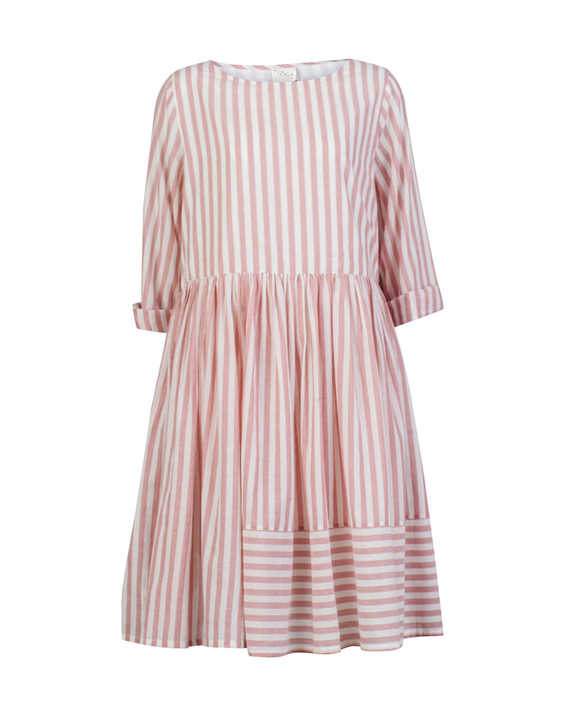 Rainy Season Stripe Dress - Pink