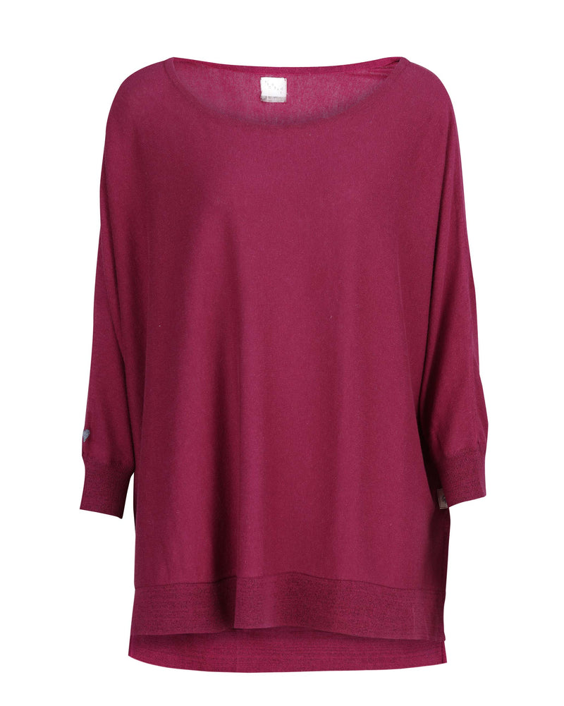 Victoria Boatneck Pullover - Berry