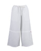 Knee Pleat Pants - White