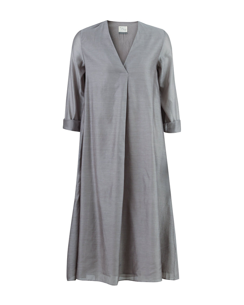 Summer Pleat Kurta - Grey
