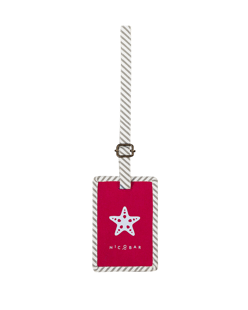 Starfish Bag Tag - Beetroot
