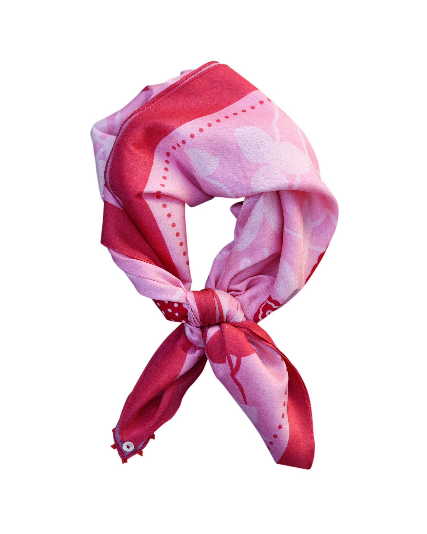 Abstract Leaf Scarf - Pink