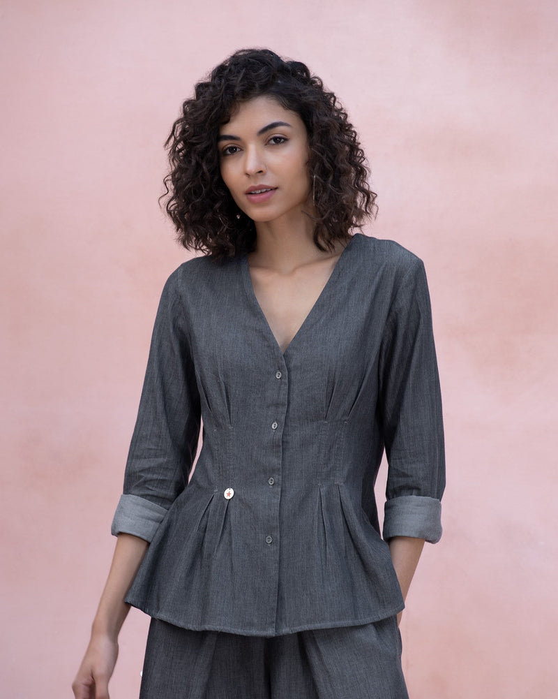Ubuntu Denim Shirt - Grey