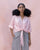 V-Neck Front Knot Top - Pink