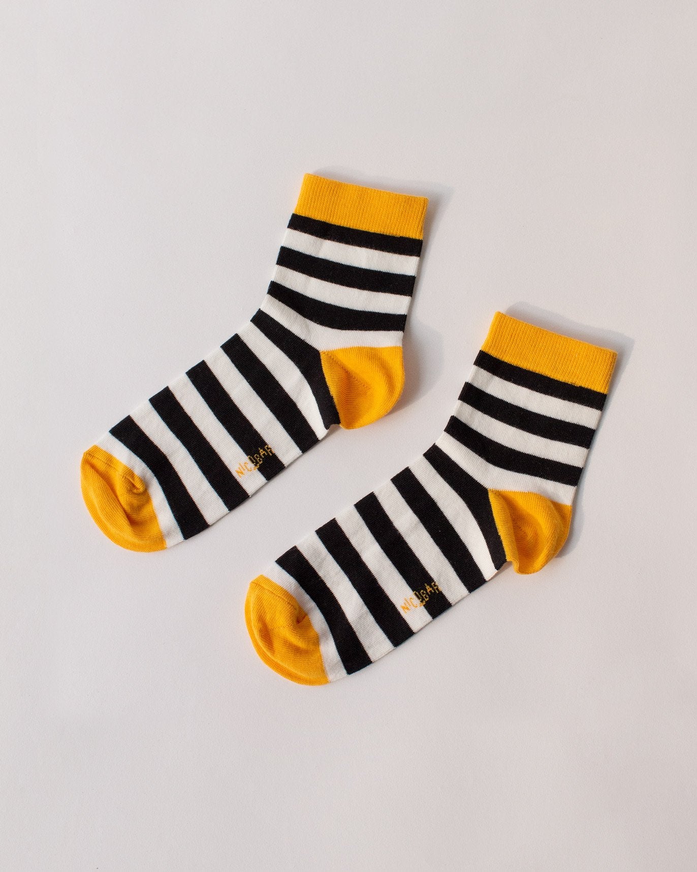 Mime Stripe Socks - Black & Ivory