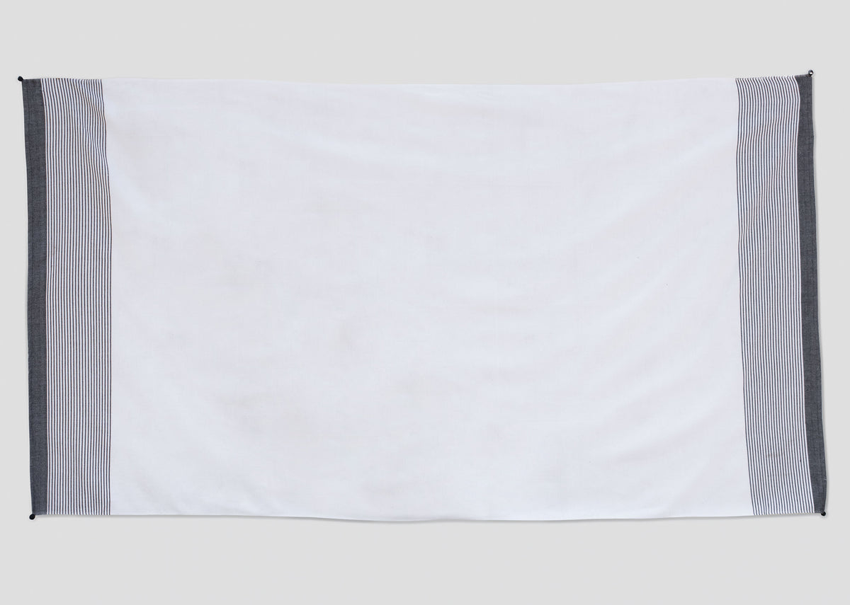Infinity Stripe Towel - White & Black