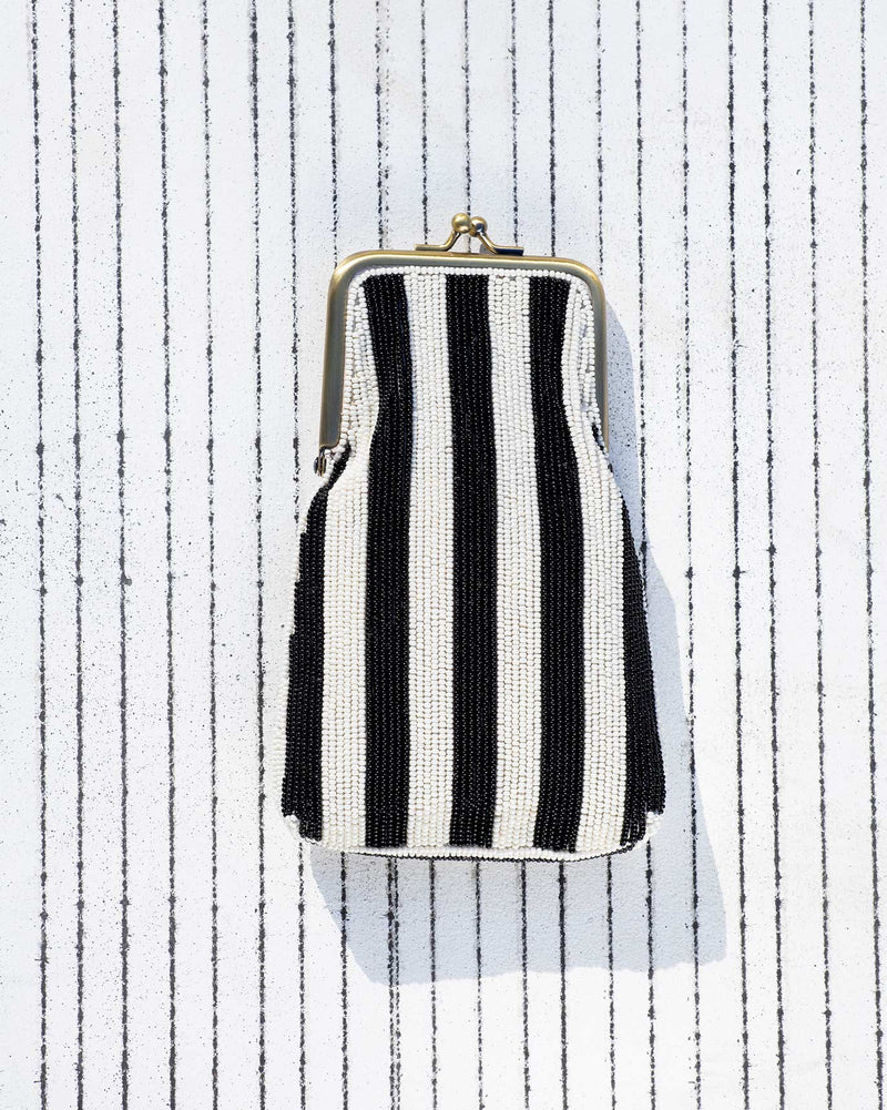 Hana Spectacle Stripe Case - Black & White