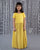 Little Double Yoke Stripe Dress - Yellow & Grey