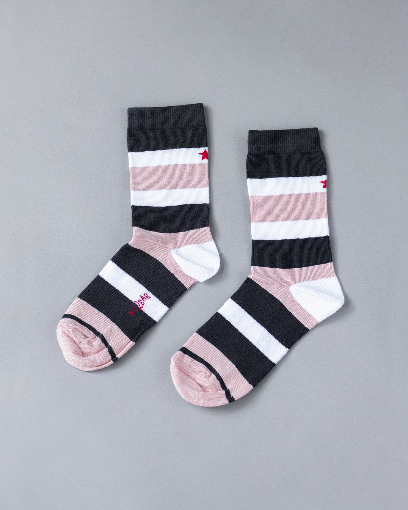 Broad Stripe Socks - Pink & Black