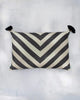 Nizara Chevron Lumbar Cushion Cover - Charcoal