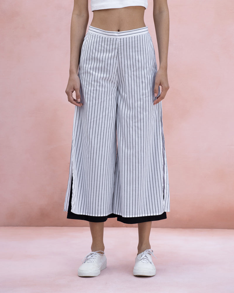 Marshmallow Stripe Pants - Grey
