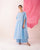 Pintuck Kaftan Dress - Blue