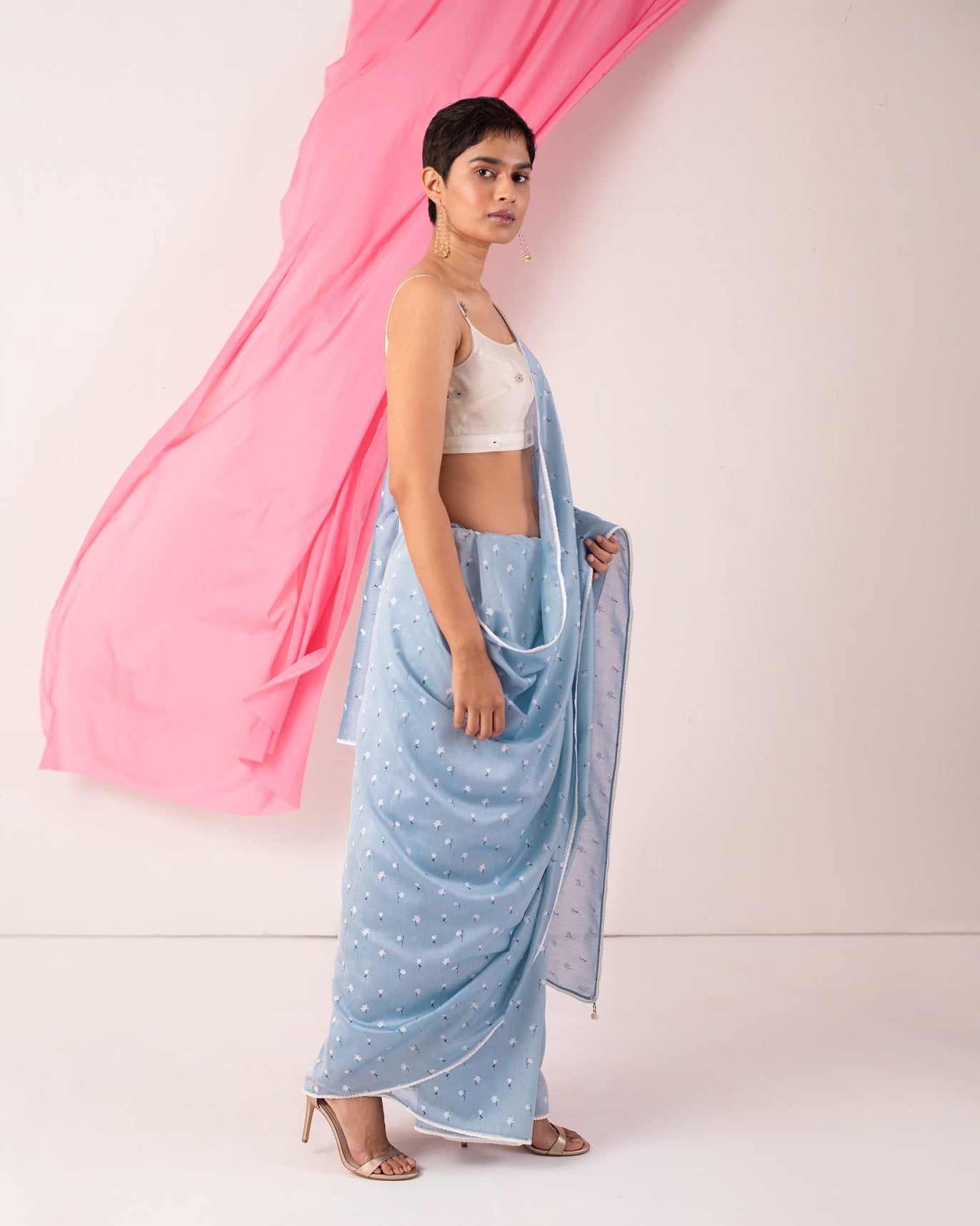 Teal Dream Sari - Blue